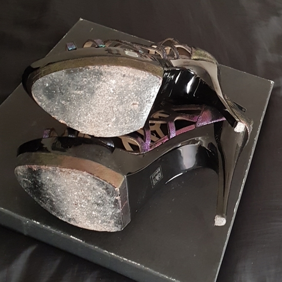 Pelle Moda Iridescent Platform Sandals Size 8.5 - Picture 5 of 7